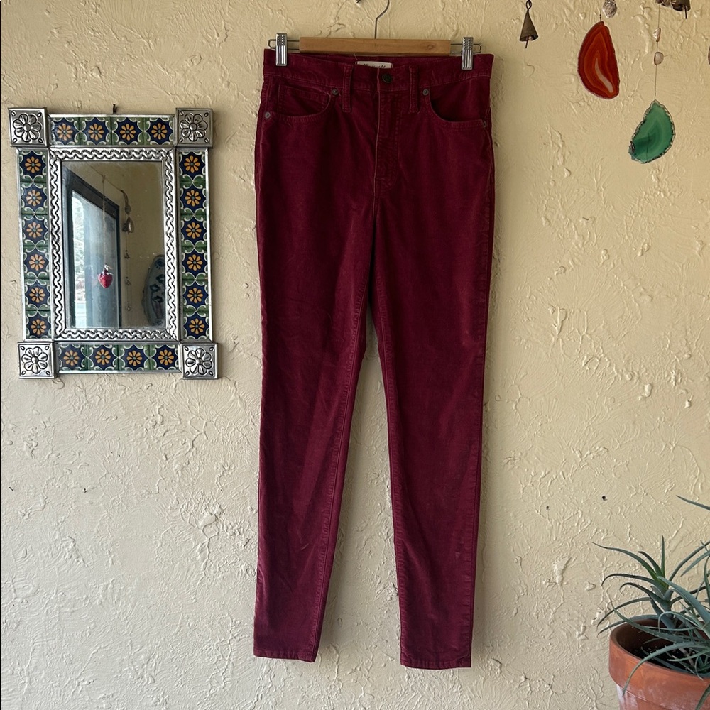 Madewell Stretch Velvet 10” High Rise Skinny Jeans 💕 size 27”